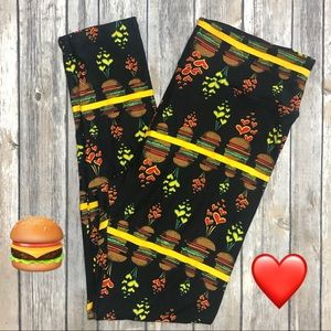 LOOK Hamburgers TC Adult Leggings LuLaRoe -Food